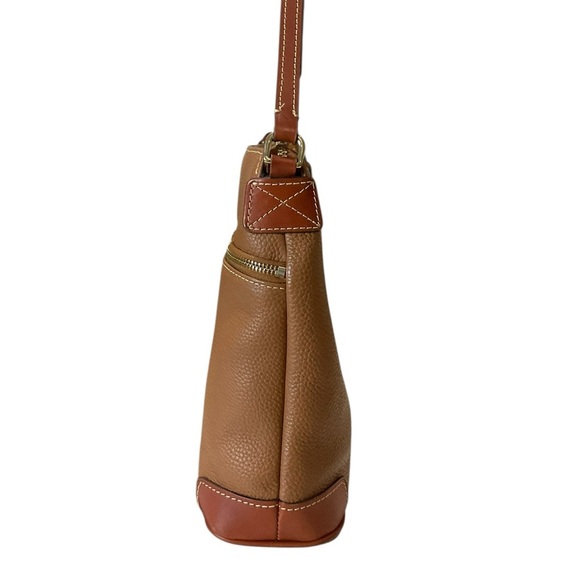 Dooney & Bourke Light Brown Pebbled Leather Crossbody Bag - Picture 4 of 12